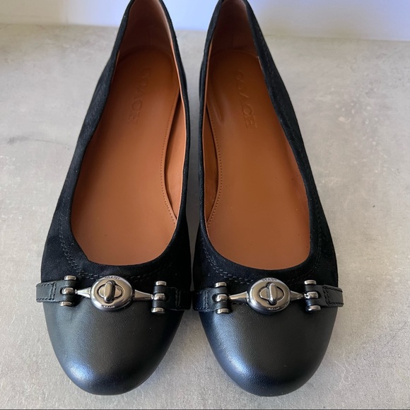 Coach Leila Ballet Black Suede Flats size 7 - Picture 13 of 13